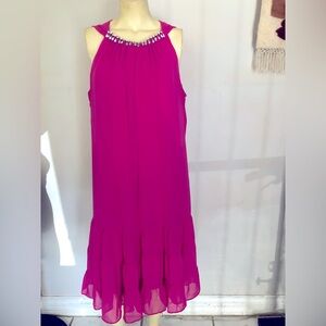 MSK Women Fuchsia Pink Cocktail Dress Size 16W